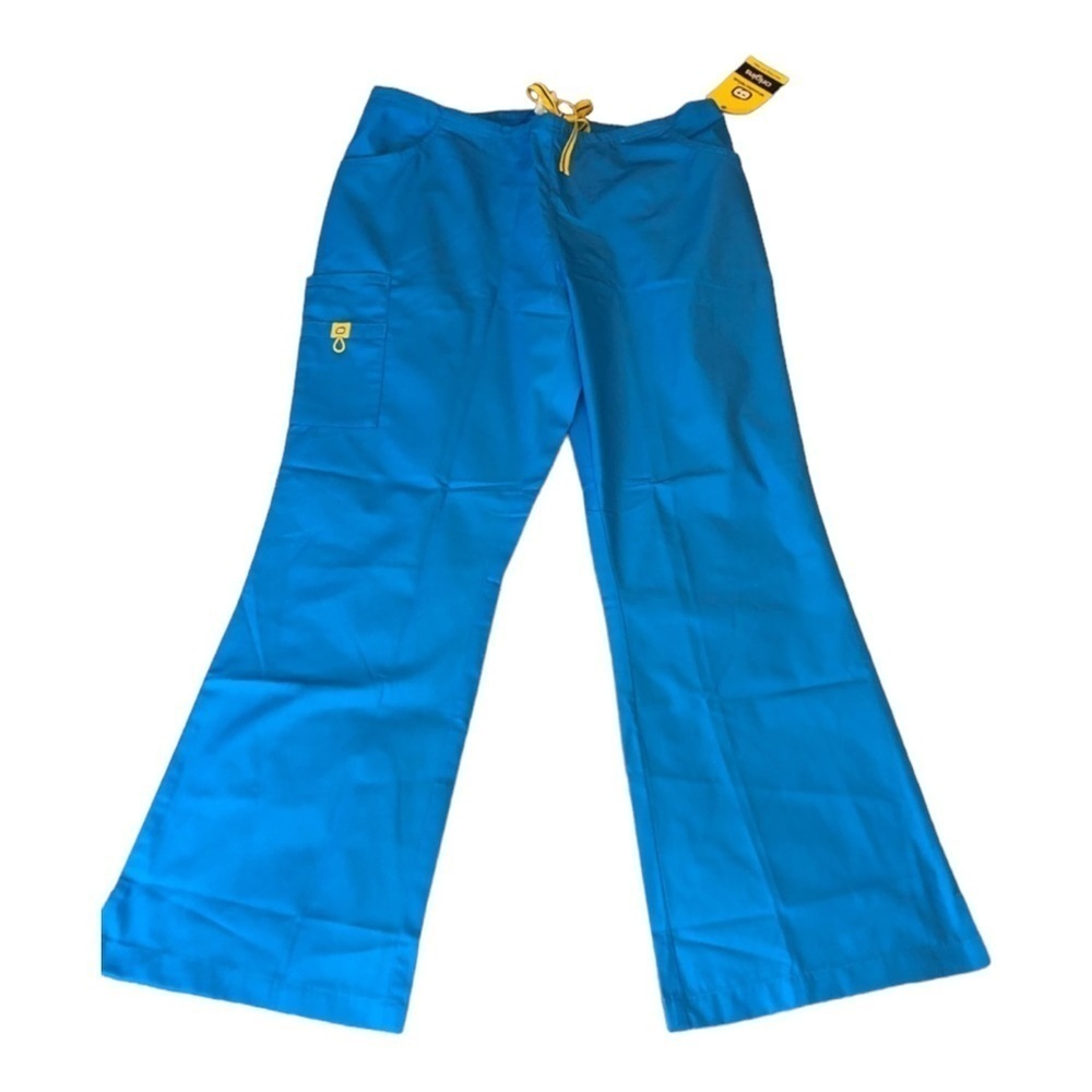 NWT WonderWink Women's Origins Romeo Blue Scrub Pant Sz S